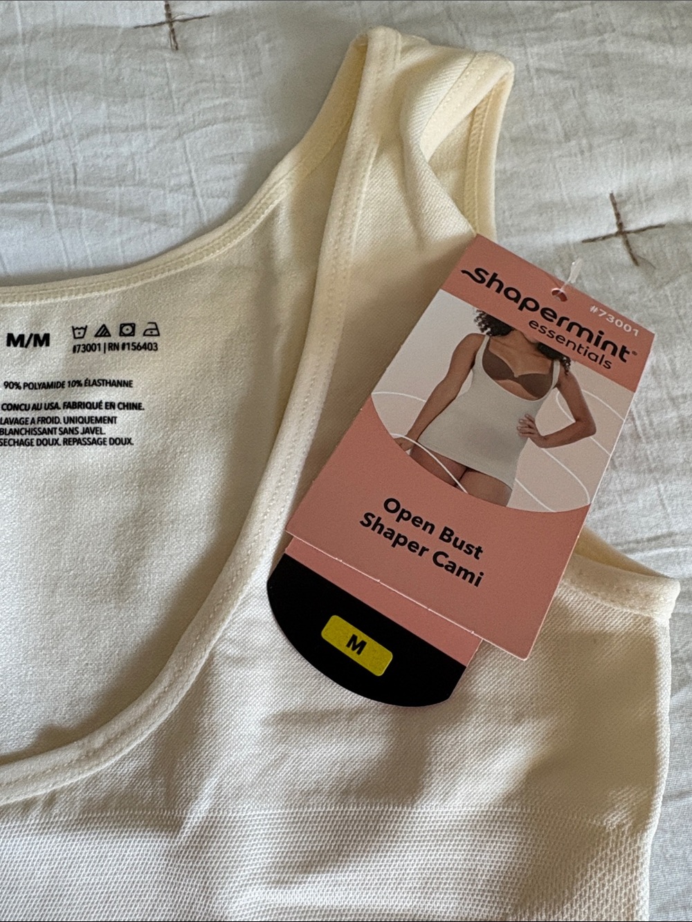 Shapermint Open Bust Shaper Cami — Cream